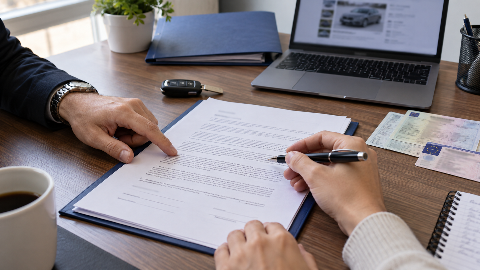 Avans pentru mașină second-hand: ce treci în contract înainte să plătești rezervarea