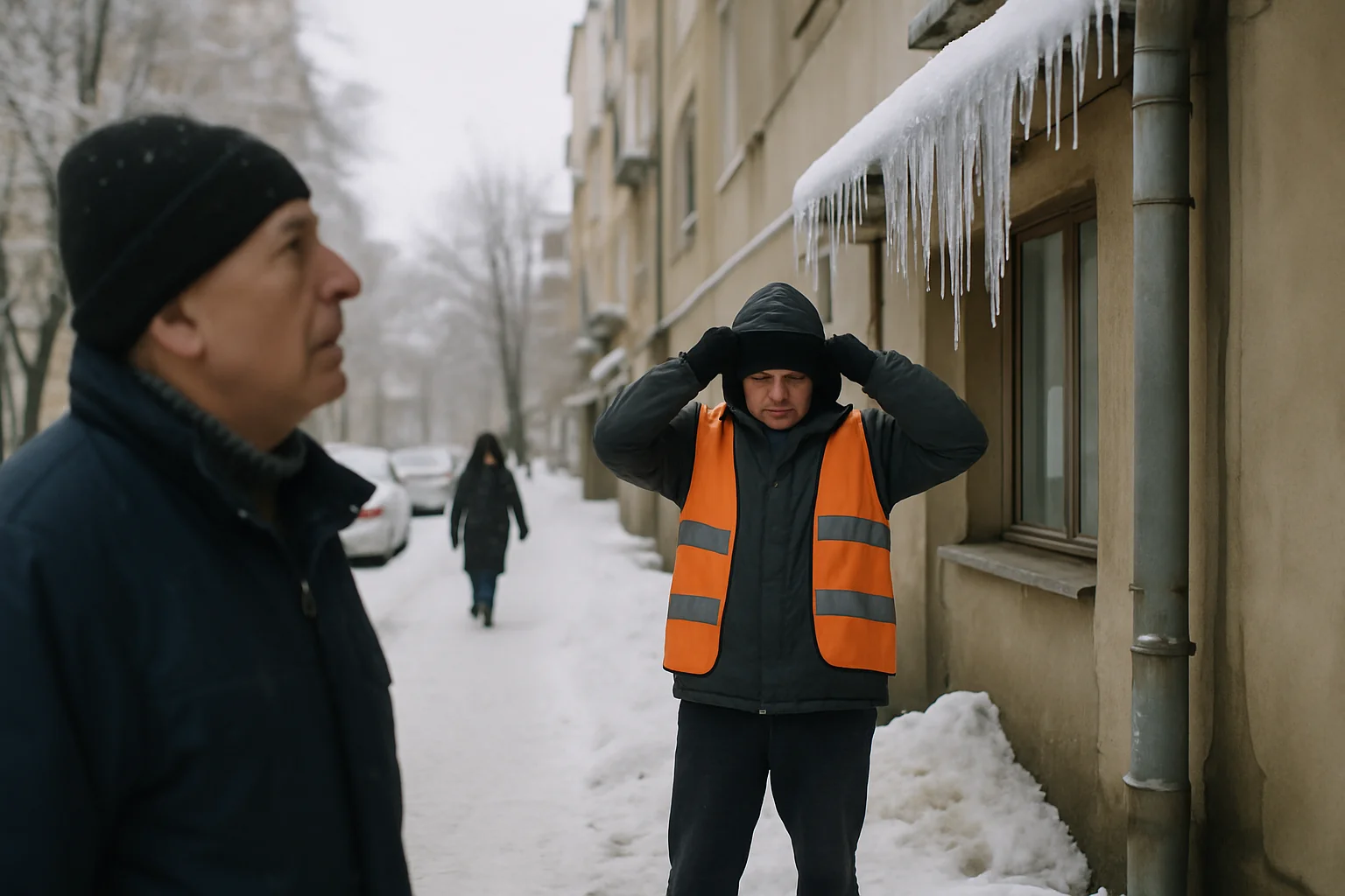 Cine răspunde pentru țurțuri și zăpadă căzută