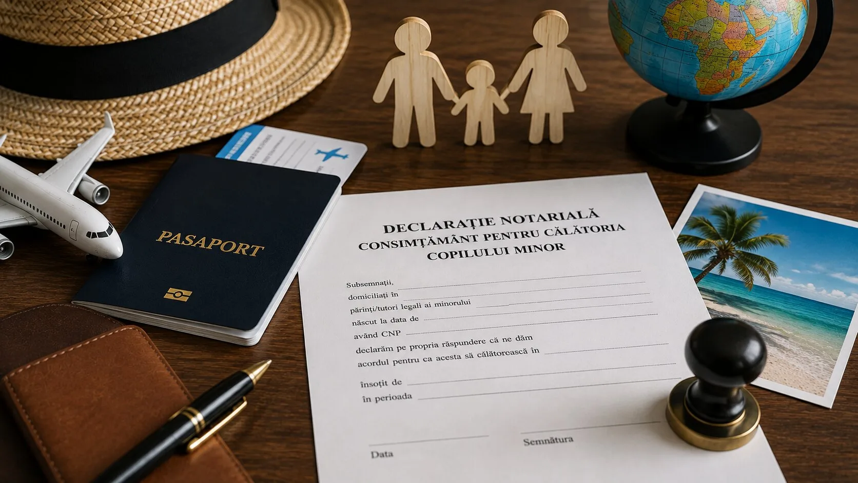 Vacanța cu copilul: ce declarație notarială îți trebuie